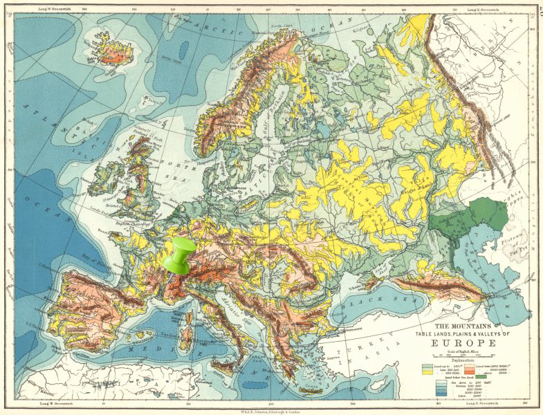 carte europe - pin France
